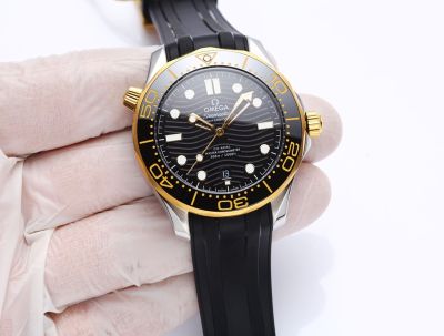 Omega Seamaster 42MM Luminous Coating Rubber Strap Black/Blue Watch